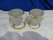 A23/16 Partylite Zwillinge Ringe Messing Gold
