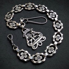 Tölzer Tracht Uhren Kette Silber massiv Karabiner Charivari alt