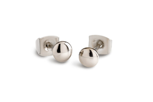 Boccia ohrstecker titan - titan, rund