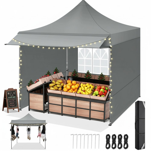 Faltpavillon 3x3m mit markisen - mit,