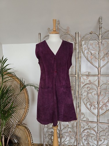 Vintage lila wildleder leder - lila,