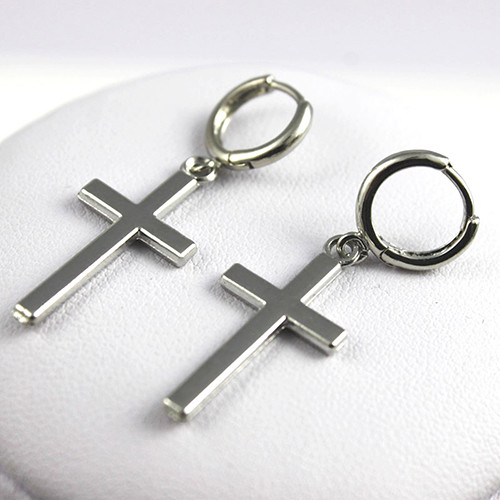 Kreuz ohrringe creolen - kreuz,