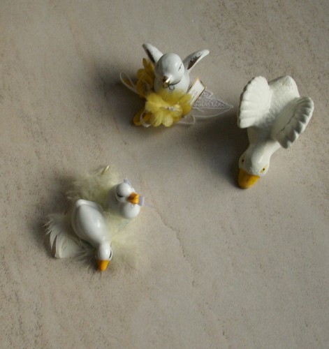 Deko figuren weiß - 3, stück