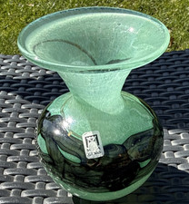 Mdina Glass Vase grün schwarz