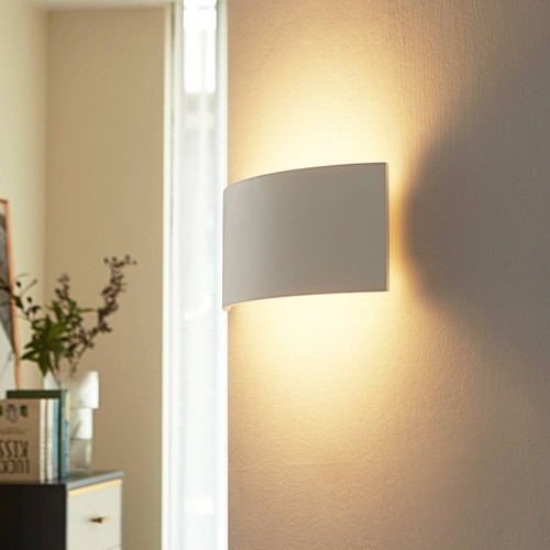 Lindby gips wandlampe weiß - lindby,