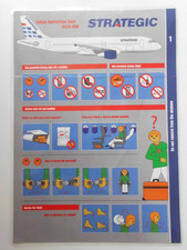 SAFETY CARD STRATEGIC AIRLINES LUXEMBOURG AIRBUS A 320-200