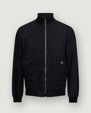 Marineblaue Lederjacke Herren