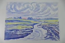 Wilhelm Klußmann Aquarell 1993 sig. Ostfriesland 47x65cm N-1246
