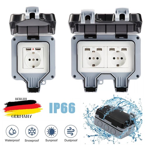 Ip66 wandsteckdose outdoor - ip66,