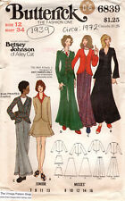 1972 Vintage Schnittmuster B34" TOP ROCK HOSE (1939) Betsey Johnson ALLEY CAT