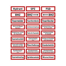 Hinweisschilder Feuerwehr Brandschutz Feuer DIN 4066 Aufkleber Folie Feuer FFW