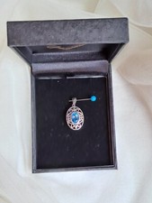 Schweizblauer Topas - Silberanhänger , Zustand neuwertig