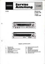 Service Manual-Anleitung für Grundig R 1000,T 1000 