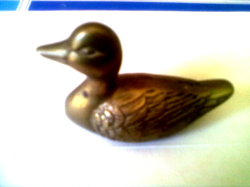 Messingfigur miniatur ente - messingfigur,