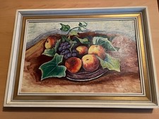 ORIGINAL Acryl, Bild ,Gemälde  Obst, Malerei Kunst  mit Rahmen, HANDGEMALT