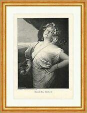 Gabriel Max: Maitrank Frauen Weinglas Haarschmuck Blumen Kleid Holzstich A 1318