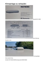 Dometic B 2100 Klimaanlage für Wohnwagen gebr. zu verkaufen; gut