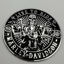 1 x 3D Harley Davidson Live to Ride Derby Willie G Skull Totenkopf Emblem Logo