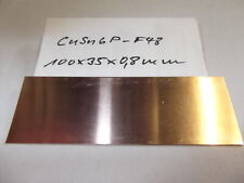 Phosphorbronzeblech, CuSn6P-F48, federhart, 0,8mm >>Lieferzeit 2-4 Werktage<<