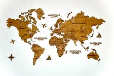 3D-Holz Weltkarte 150 x 90 cm