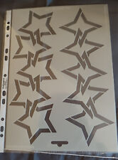 Schablone A4 weiss Sternenketten neuwertig Textildesign 