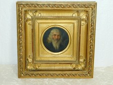 Gemälde Porträt Miniaturmalerei " gelehrter Mann " !  signiert !