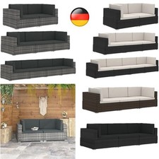 Poly-Rattan Sofa mit Kissen