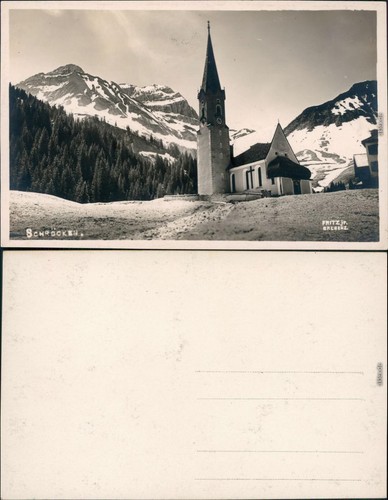 Ansichtskarte schröcken - ansichtskarte,