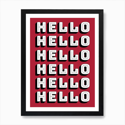 Hallo typografie rot - hallo,