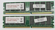 Samsung-Chip 2GB (2x1024MB) DDR1 PC2700 333MHz CSL 15625 #R1970