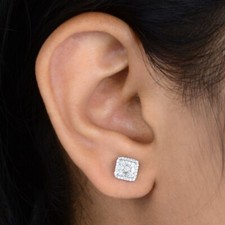 Diamant ohrstecker 10k weiss - diamant,
