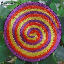 AUFNÄHER PATCH  goa psy hippie elfen om Spiral mandala