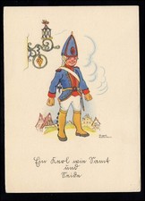Künstler-AK Liesel Lauterborn: Der kleine Soldat mit Mütze, ungebraucht