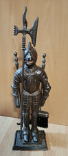 Kaminbesteck Ritter Ritterfigur ca 72 cm Gusseisen Kaminset Ständer Vintage