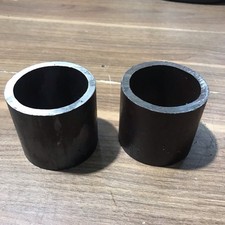 2x stahl Abstand Reststück  Rohr A: 70 mm, In: 57,5 mm, Höhe: 63-64 mm  (E-38)