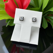 Ohrstecker Quadrat Zirkonia Edelstahl Magnetschmuck Magnet Ohrschmuck Ohrringe