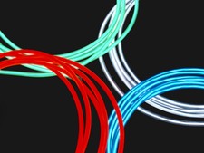 150cm EL-Wire Neon Lichtschnur 1,5m mit Zigarettenanzünder Adapter 12V 4 Farben