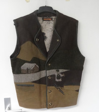 RUNGGALDIER MERAN - Schöne Trachtenweste aus Leder mit Applikationen - Gr. 52