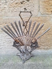 WMF ???  Jugendstil Art Nouveau Messerständer  11  Obstmesser versilbert