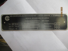 Typenschild schild ifa veb - veb, ddr