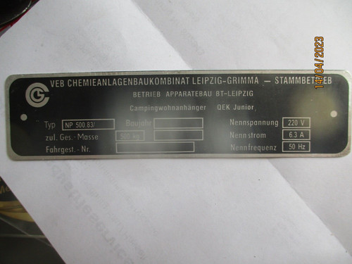 Typenschild schild ifa veb ddr - schild,
