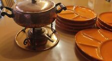 Fondue Set Kupfer von Stöckli NETSTAL Schweiz VINTAGE SWISS