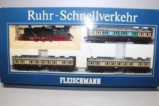 Fleischmann 4887 Zugset Ruhr- Schnellverkehr Dampflok Personenwagen Spur H0 OVP