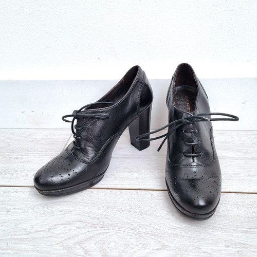 Schwarze leder oxford schuhe - oxford,