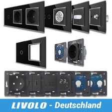 LIVOLO Touch Funk Schalter in Schwarz – Modernes Design mit Glasblende