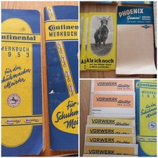 Vintage 1950er Alte Werbung Blöcke Vorwerk Continental Merkbuch Notizbuch