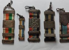 5 Bierzipfel Studentika Studenten Silber Memoralia ca. 1920 Nachlass TOP