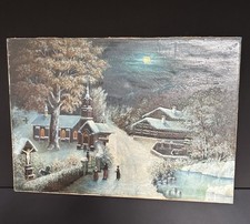 Ölgemälde Winterliches Dorf