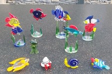 Glasfiguren Glastiere Fische  Konvolut