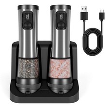 Elektrische Profi Pfeffermühle Salz und Pfeffermühle USB Aufladbar Gewürzmühle